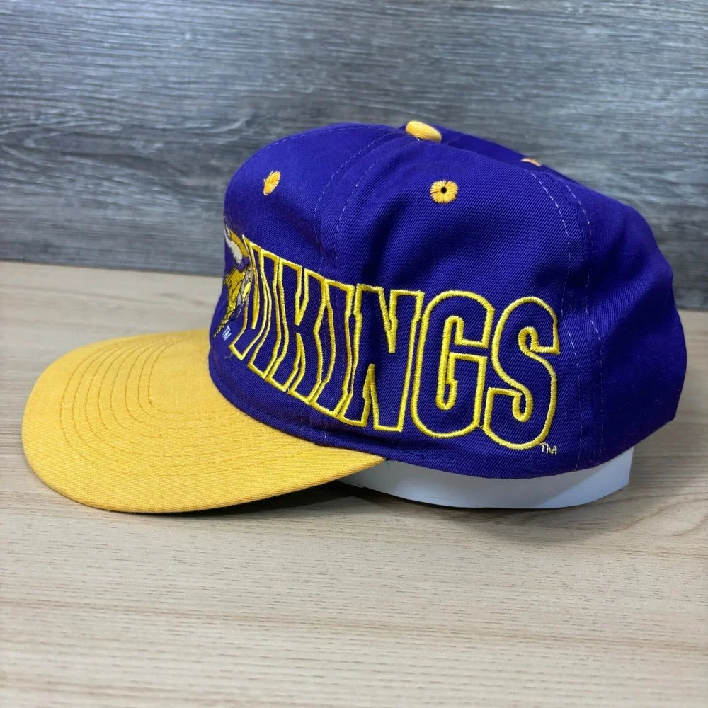 Vintage Minnesota Vikings Hat Cap Snapback Embroidered‎ Wrap Around Drew Pearson